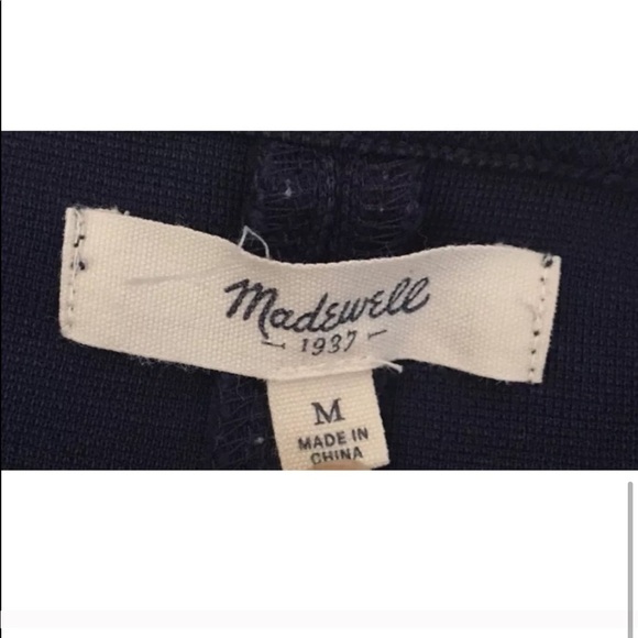 Madewell Navy V-Neck 3/4 Sleeves High Low Hem M - Picture 6 of 7